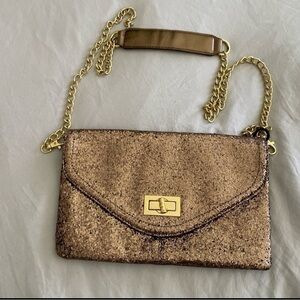 ALDO rosegold sparkle shoulder bag